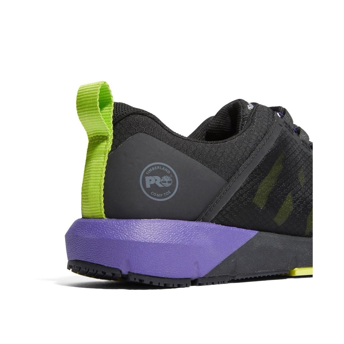 Women's Radius Composite-Toe Work Shoe Black/Purple - Image 7