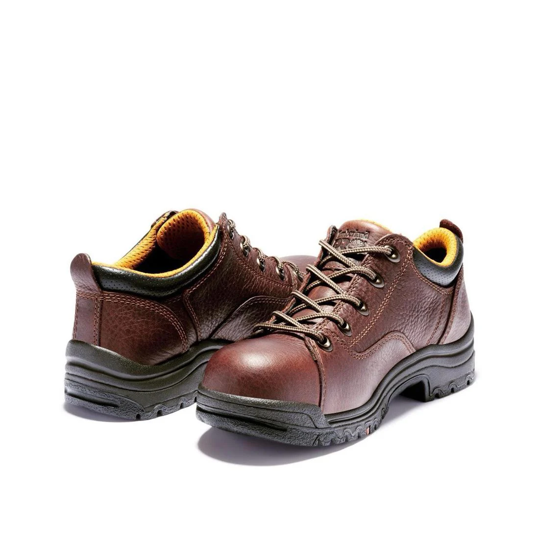 Women's Titan Alloy-Toe Oxford Work Shoe Brown - Image 4