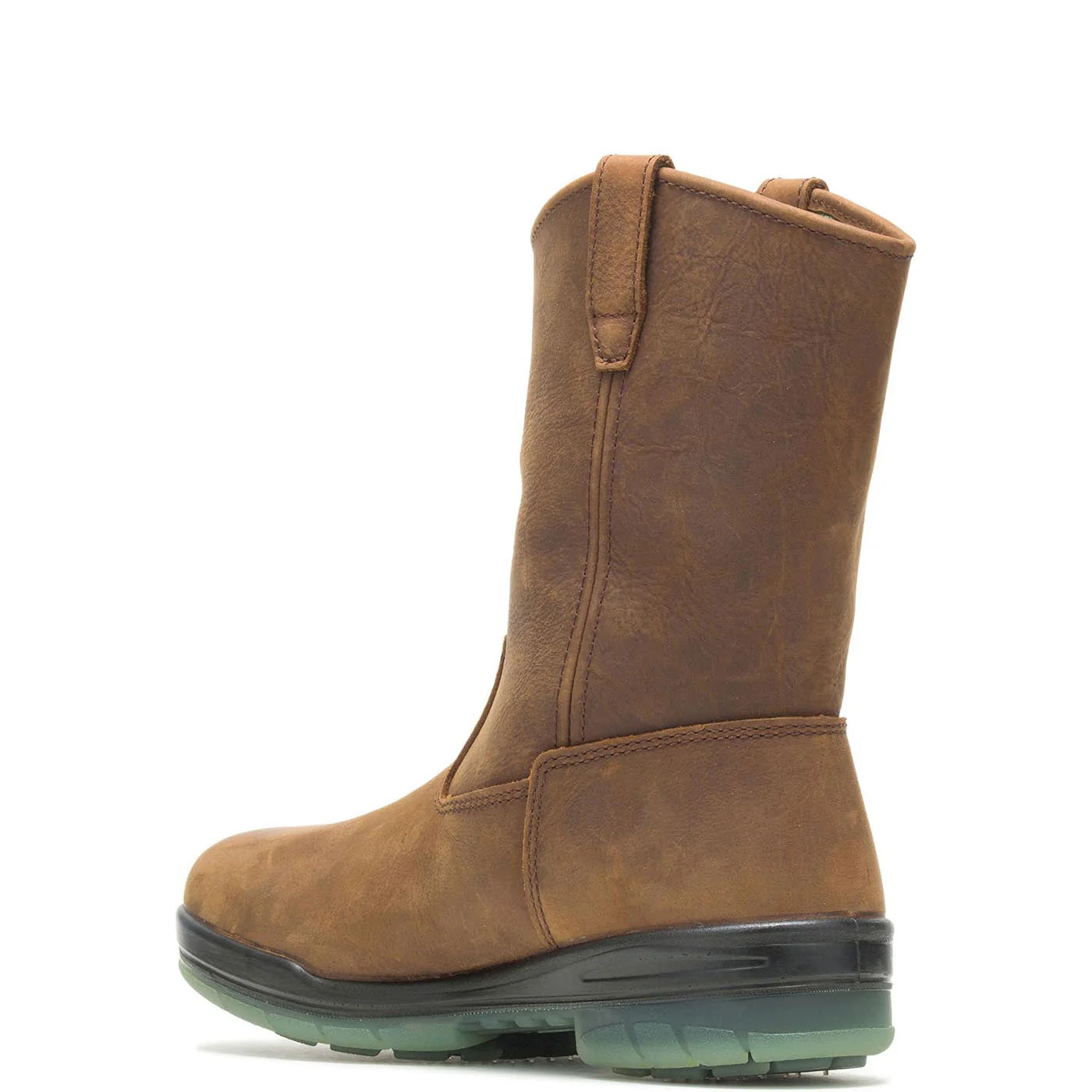 DuraShocks® Waterproof Insulated Steel Toe Pull-On Wellington Work Boot – Brown - Image 5