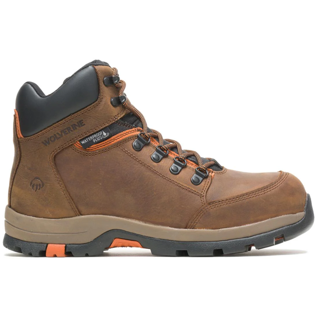 Grayson Waterproof Steel-Toe Mid Work Boot Brown