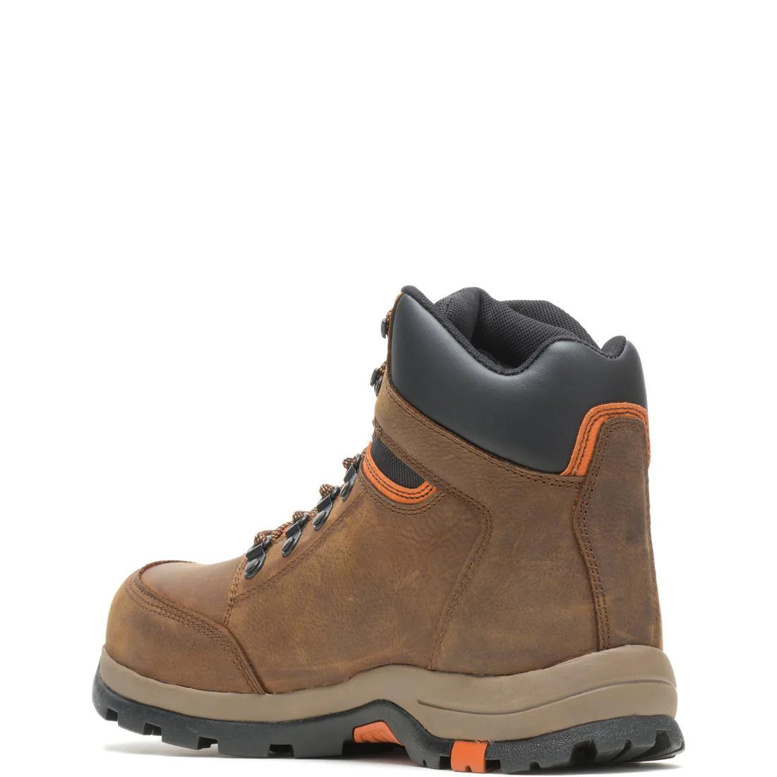 Grayson Waterproof Steel-Toe Mid Work Boot Brown - Image 5