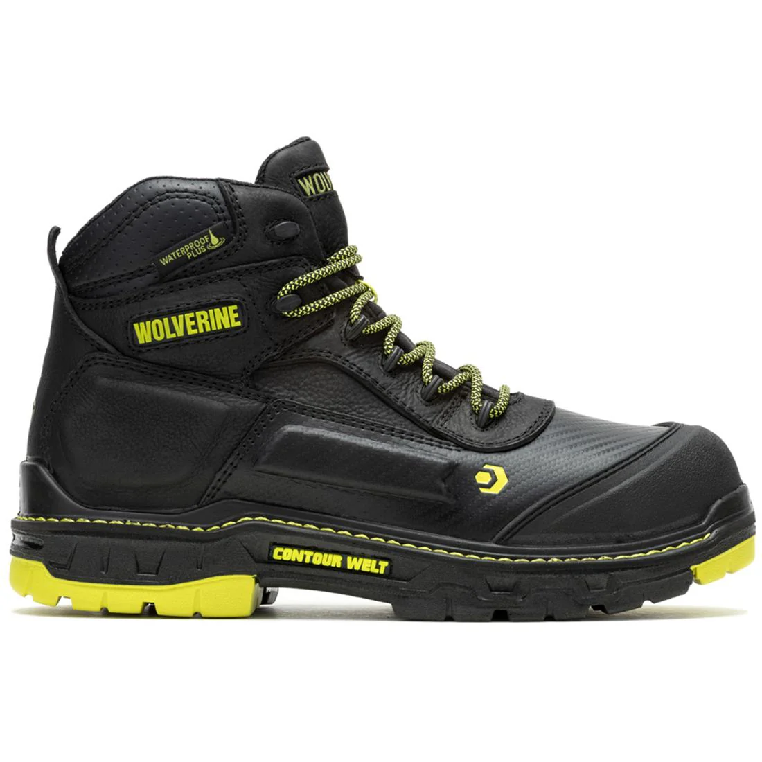 Overpass 6" CarbonMax Toe WP Work Boot Black/Lime