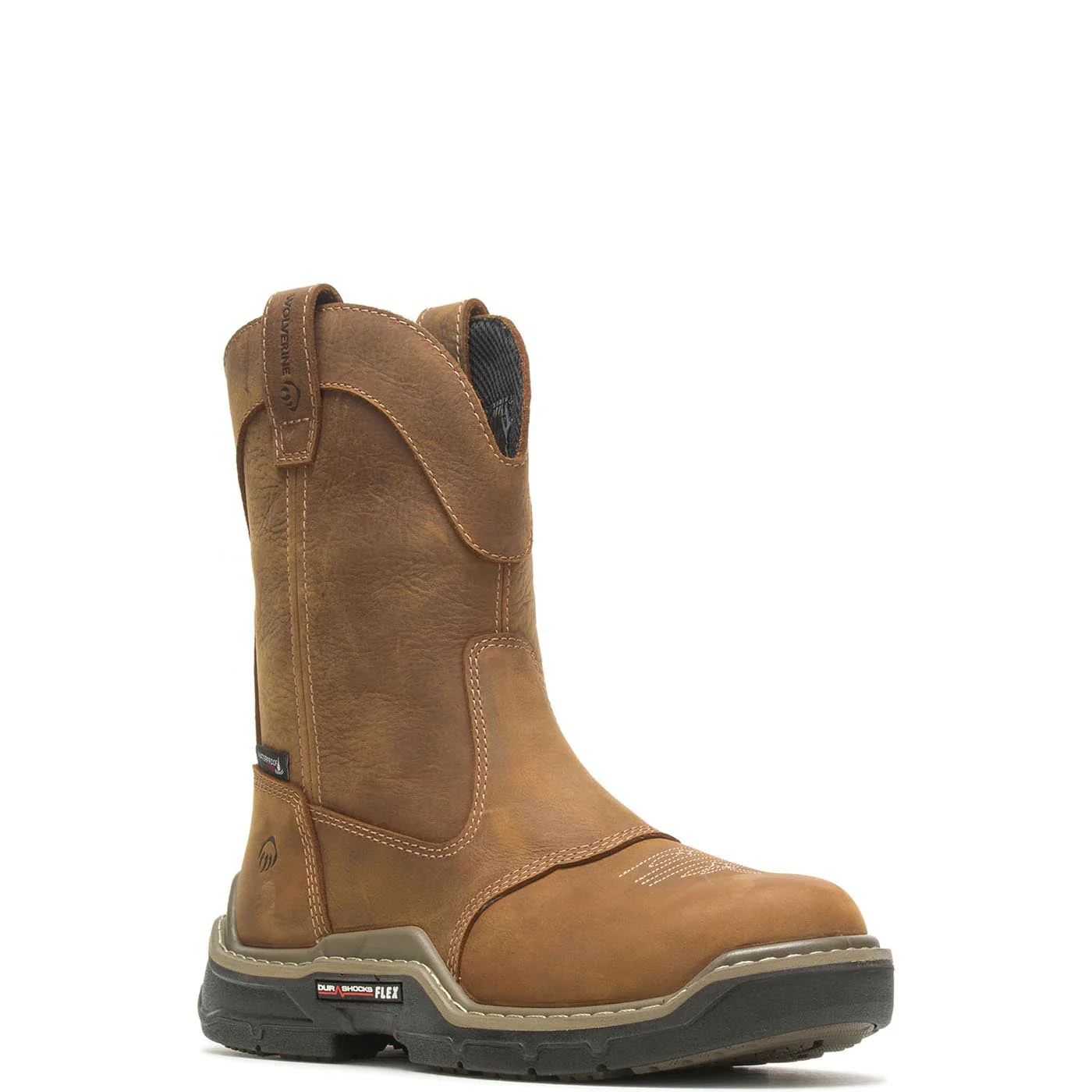 Raider DuraShocks® Western Waterproof CarbonMax® Pull-On Wellington Work Boot - Image 2