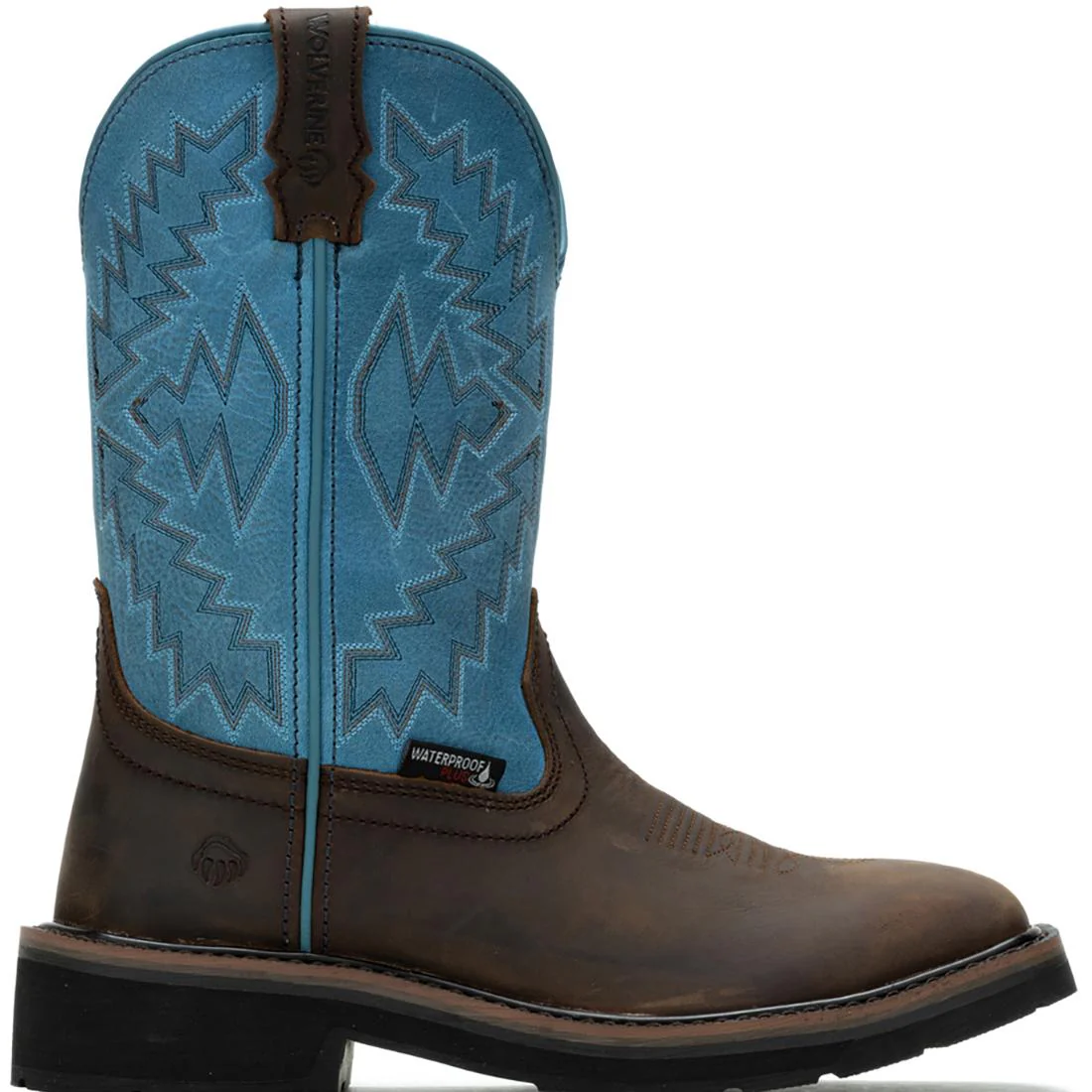 Rancher Arrow Women's Steel-Toe Pull-On Wellington WP  Work Boot Blue