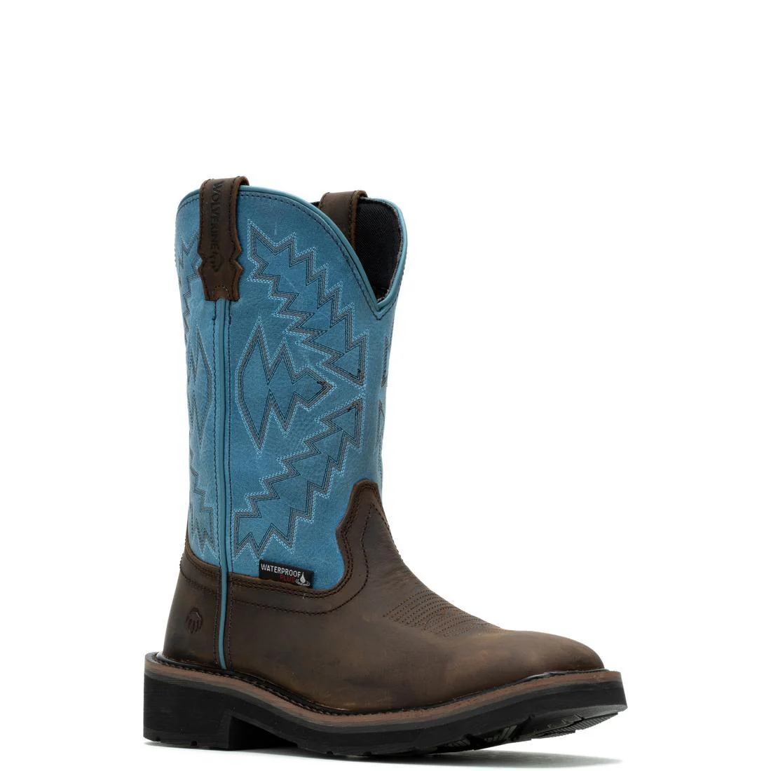 Rancher Arrow Women's Steel-Toe Pull-On Wellington WP  Work Boot Blue - Image 2