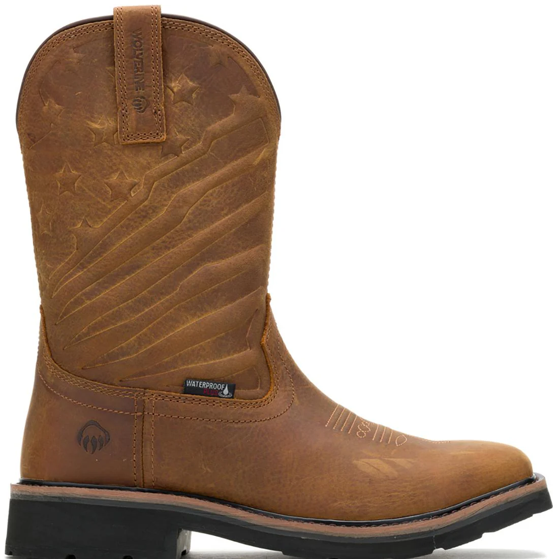 Rancher Flag LX Steel-Toe Pull-On Wellington Waterproof Work Boot Brown