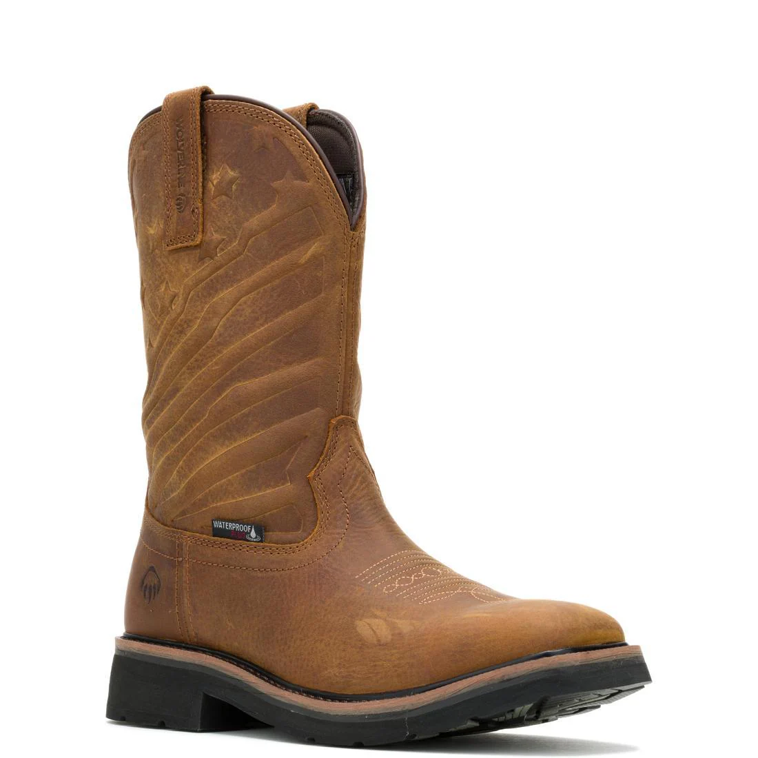 Rancher Flag LX Steel-Toe Pull-On Wellington Waterproof Work Boot Brown - Image 2