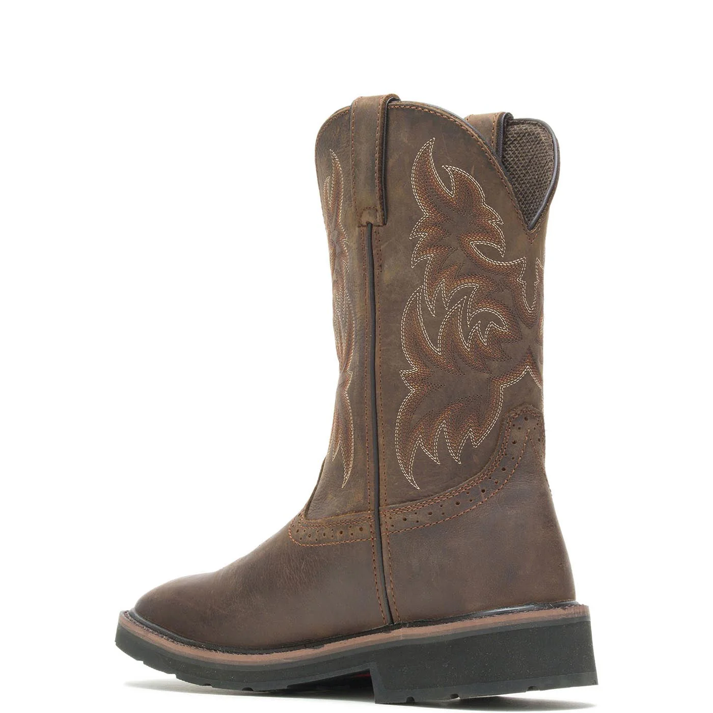 Rancher Steel-Toe Pull-On Wellington Square Toe Work Boot Dark Brown - Image 2