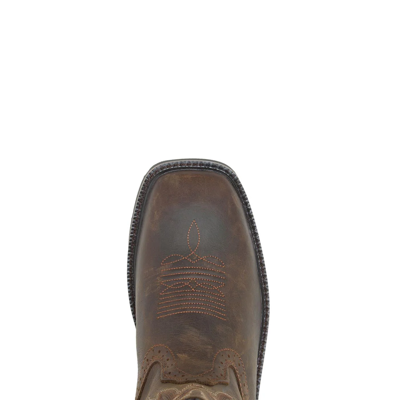 Rancher Steel-Toe Pull-On Wellington Square Toe Work Boot Dark Brown - Image 4