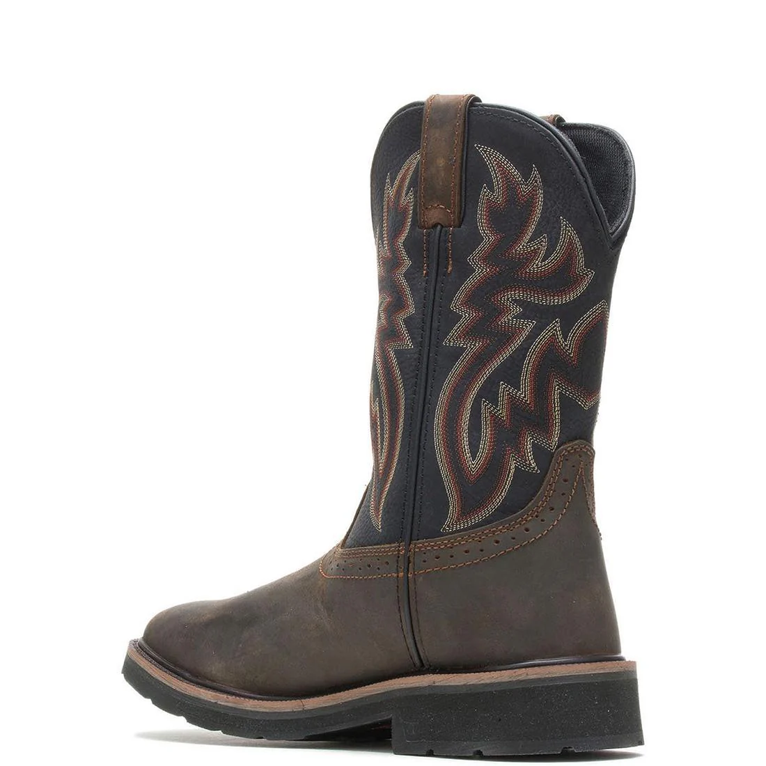 Rancher Soft-Toe Waterproof Pull-On Wellington Work Boot Black/Brown - Image 3