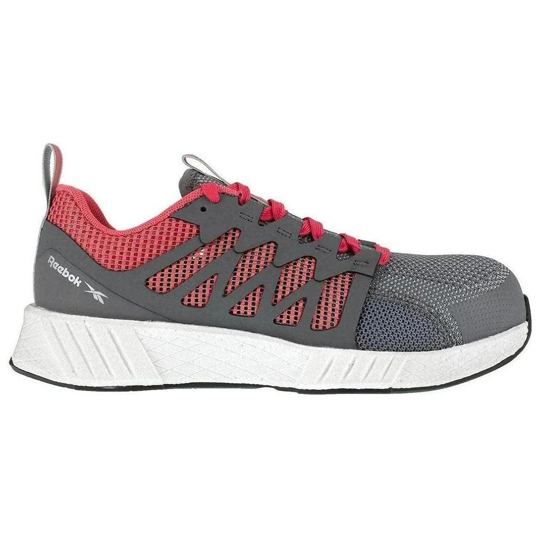 Women's Fusion Flexweave Composite-Toe Athletic Work Shoe Grey/Pink