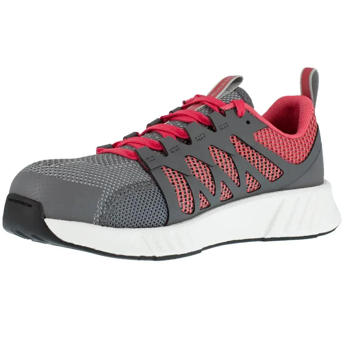Women's Fusion Flexweave Composite-Toe Athletic Work Shoe Grey/Pink - Image 3