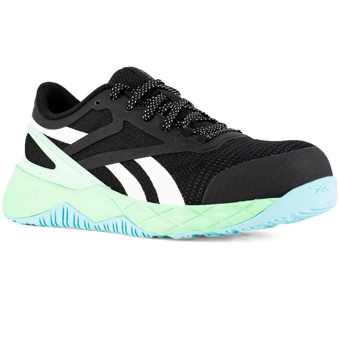 Women's Nanoflex Tr Composite-Toe Athletic Work Shoe Black/Seafoam Green - Image 2