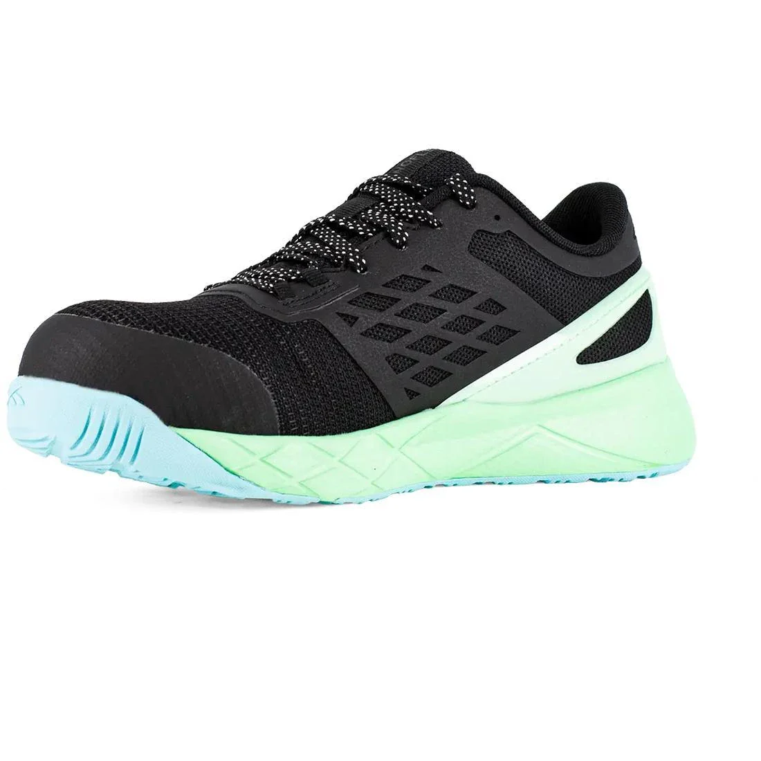 Women's Nanoflex Tr Composite-Toe Athletic Work Shoe Black/Seafoam Green - Image 3