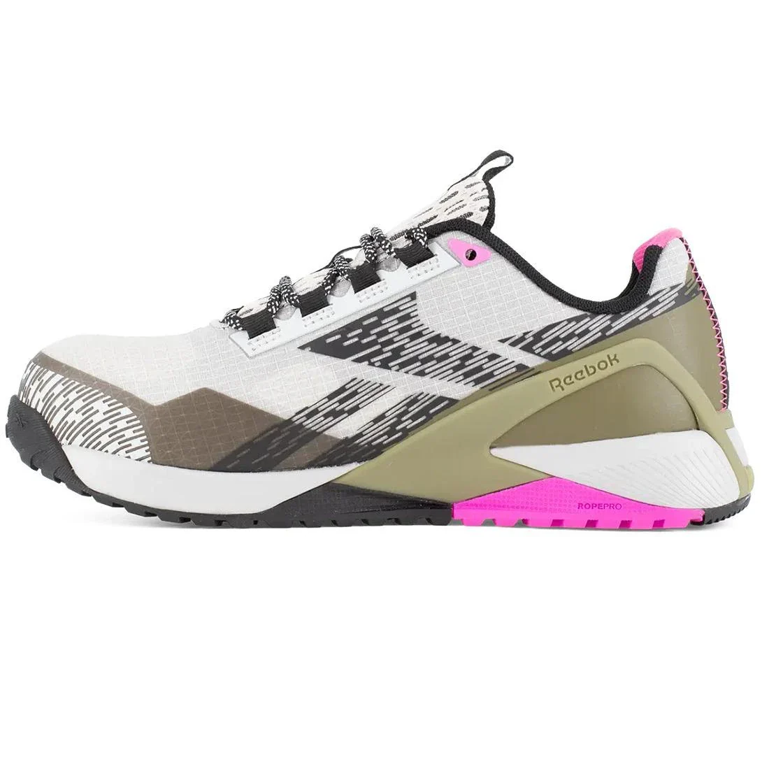 Women's Nano X1 Adventure Composite-Toe Athletic Work Shoe Army Green/Pink - Image 2