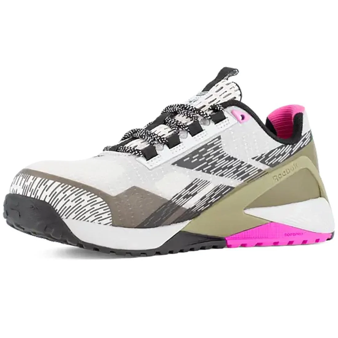 Women's Nano X1 Adventure Composite-Toe Athletic Work Shoe Army Green/Pink - Image 5