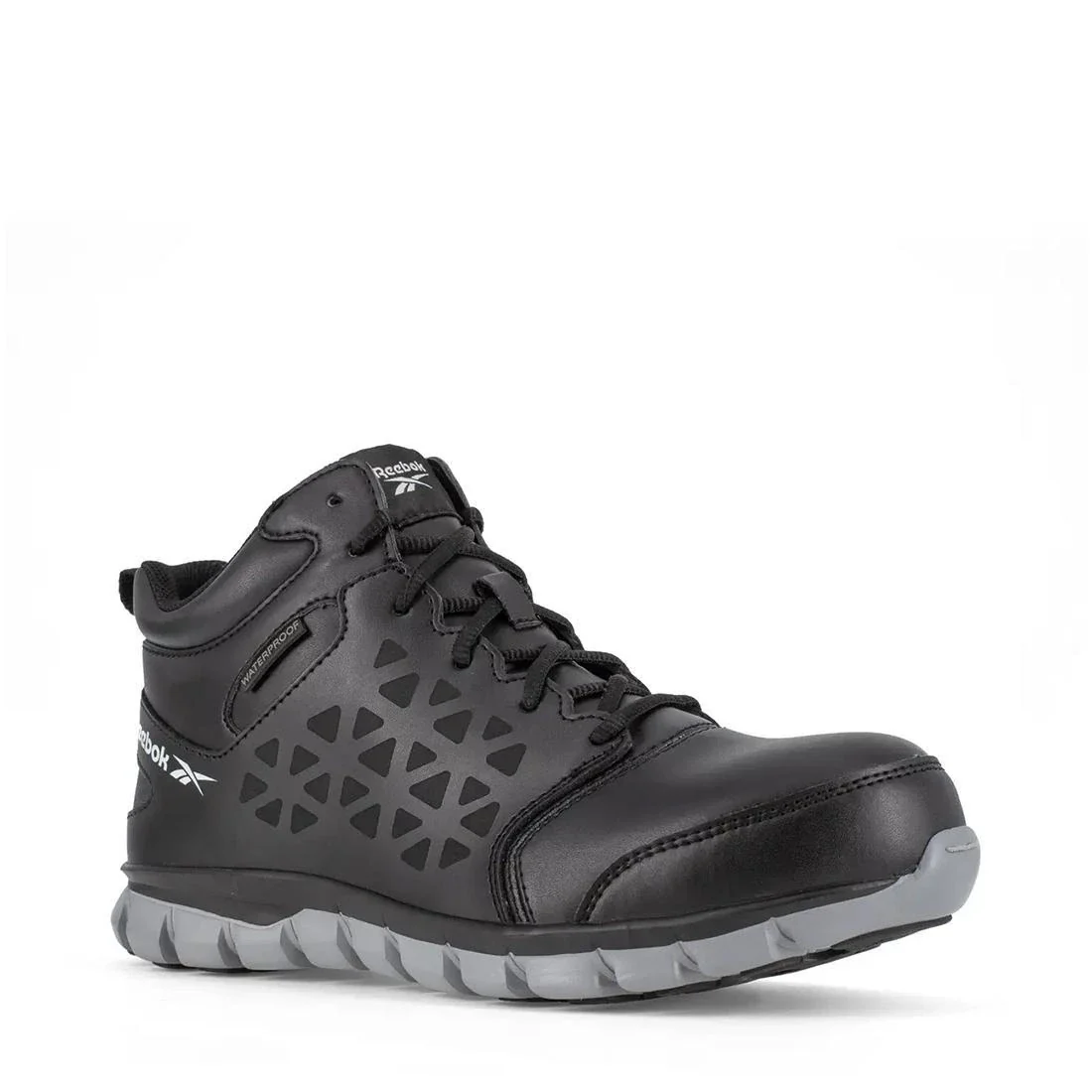 Women's Sublite Cushion Composite-Toe Waterproof Mid Cut Athletic Work Boot Black - Image 2