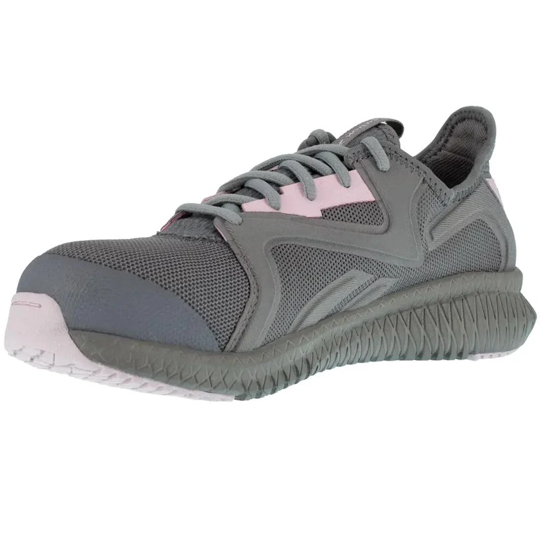 Women's Flexagon 3.0 Composite-Toe Athletic Work Shoe Grey/Pink - Image 3