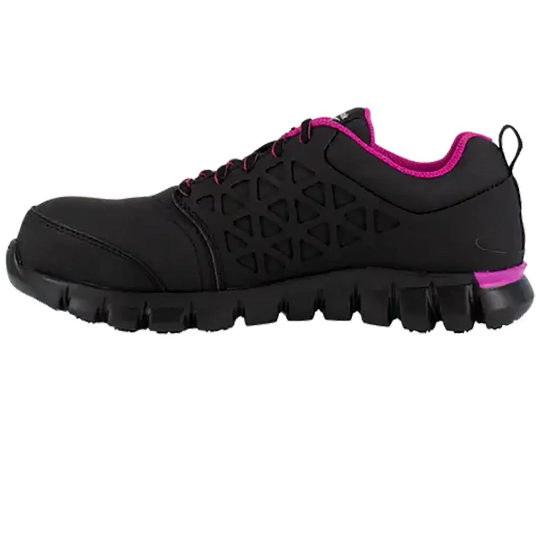Women's Sublite Cushion Composite-Toe Athletic Work Shoe Black/Pink - Image 2