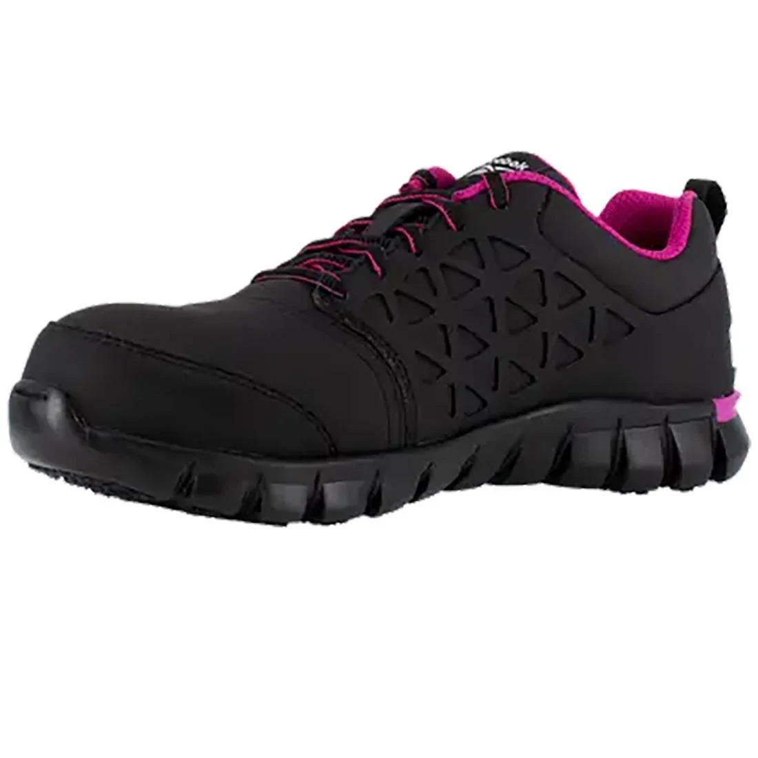 Women's Sublite Cushion Composite-Toe Athletic Work Shoe Black/Pink - Image 4