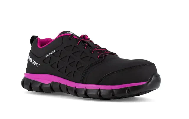 Women's Sublite Cushion Composite-Toe Athletic Work Shoe Black/Pink - Image 5