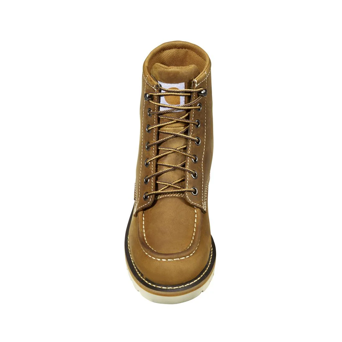 6" Women's Waterproof Moc Toe Wedge Soft Toe Boot Light Brown - Image 4