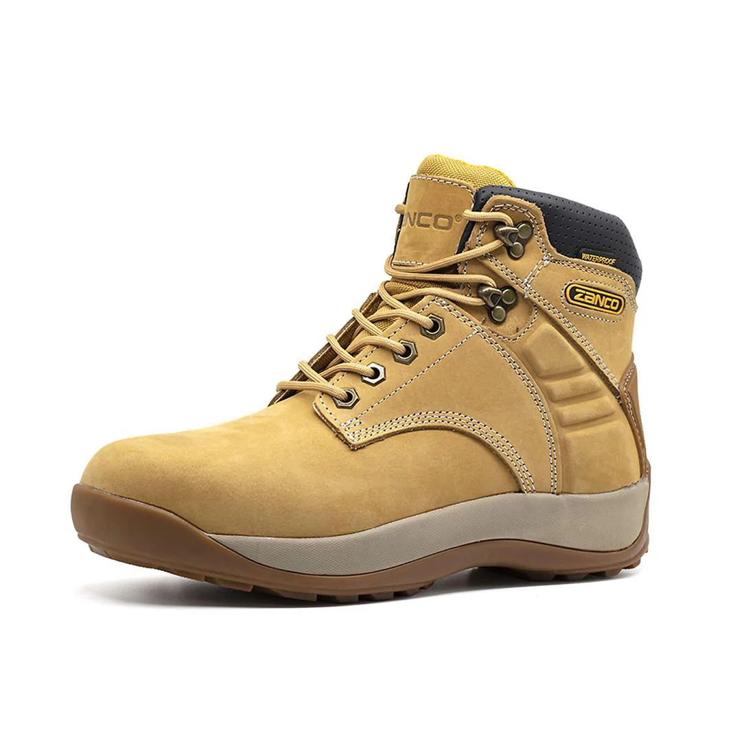 6" Steel Toe Work Boot Waterproof Wheat - Image 7